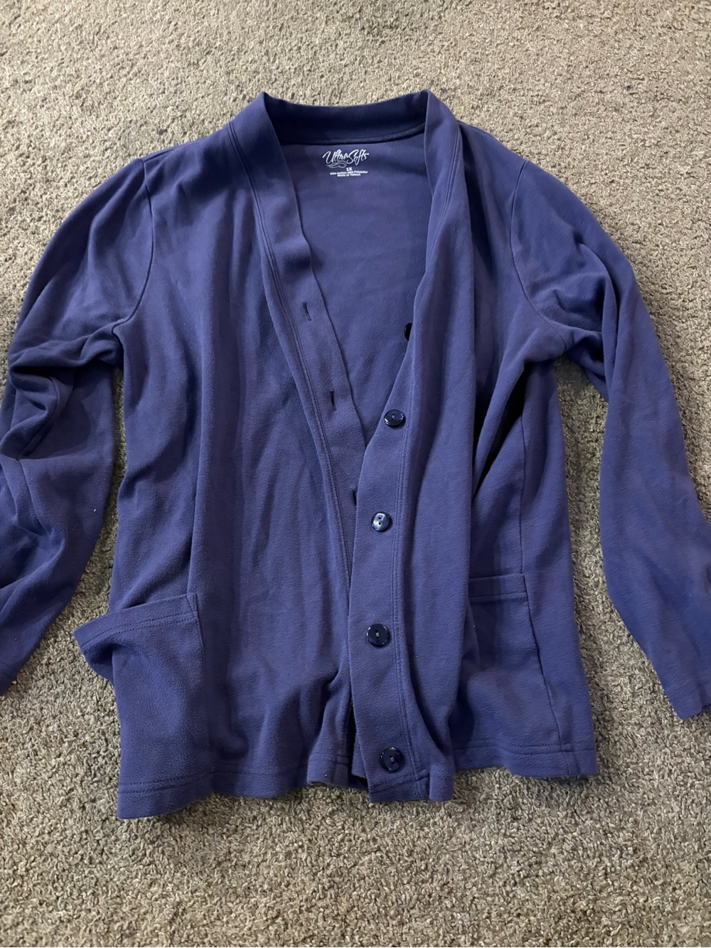 Blue Women's Button-Up Cardigan Sweater by Nina&Jill